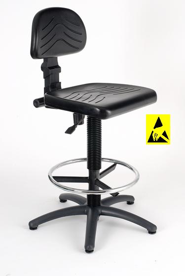 Krzesło ESD, poliuretanowe, z serii I, wysokie.