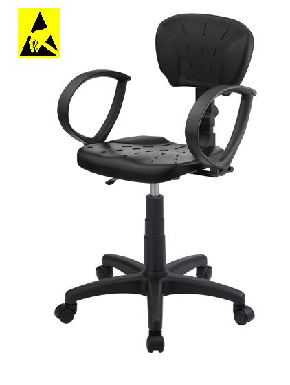 Krzesło ESD, seria II, poliuretanowe z podłokietnikami.