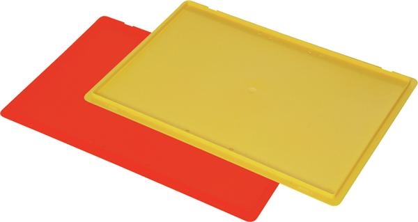 Pokrywa na pojemnik ESD, Newbox kolor,  400x300mm, żółta.